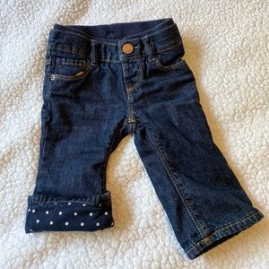 Baby Gap size 3-6 months lined jeans